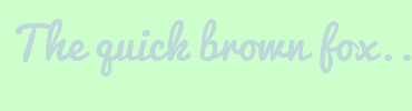 Image with Font Color BDD8DA and Background Color CCFFCC
